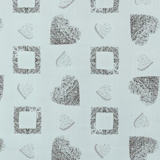 toile cirée conception coeur et carrée de branche largeur 140 cm