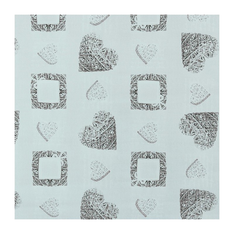 oilcloth  design branches of heart and square width 140 cm