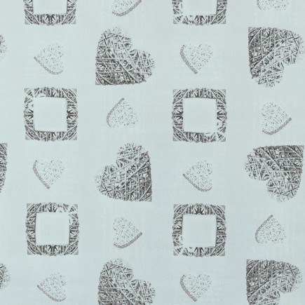 toile cirée conception coeur et carrée de branche largeur 140 cm