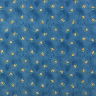 Tafelzeil blauw fijne bloem breedte 140 cm