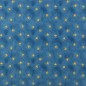 Toile cirée bleue belles fleurs largeur 140 cm