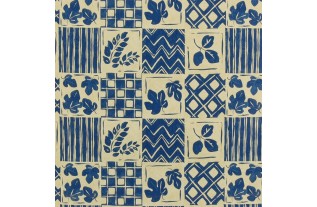 toile cirée patchwork couleur bleu largeur 140 cm