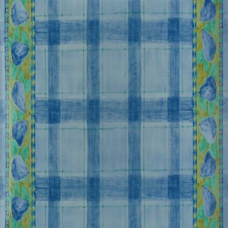 toile cirée bord de poire bleu longueur 79 cm largeur 140 cm