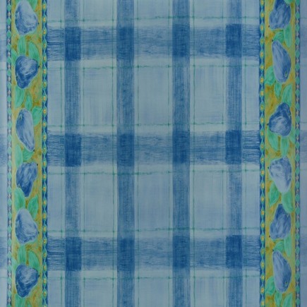 toile cirée bord de poire bleu longueur 79 cm largeur 140 cm