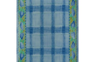 toile cirée bord de poire bleu longueur 79 cm largeur 140 cm