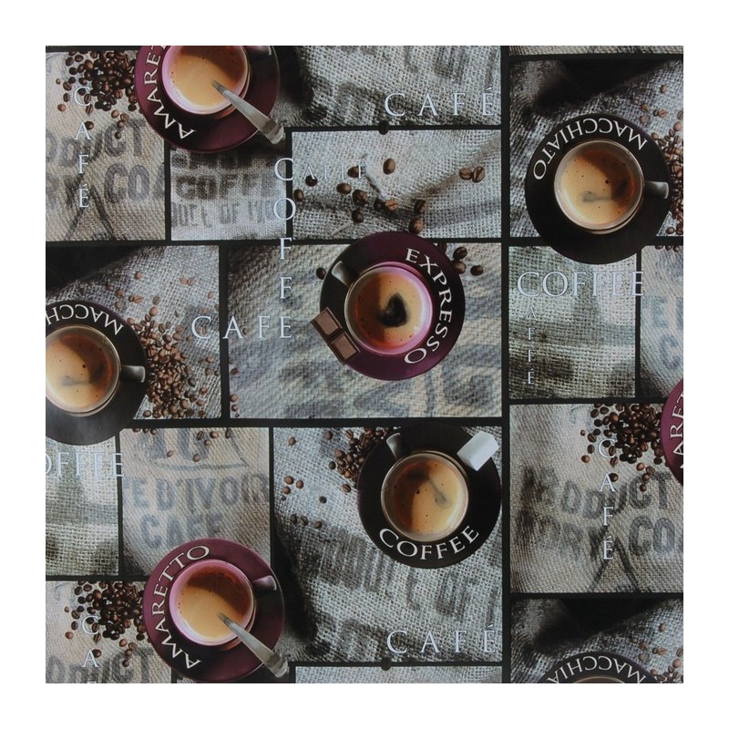 toile cirée conception café et jute largeur 140 cm toile cirée conception café et jute largeur 140 cm