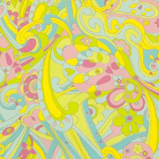 oilcloth design Hippy Chic Gum width 140 cm
