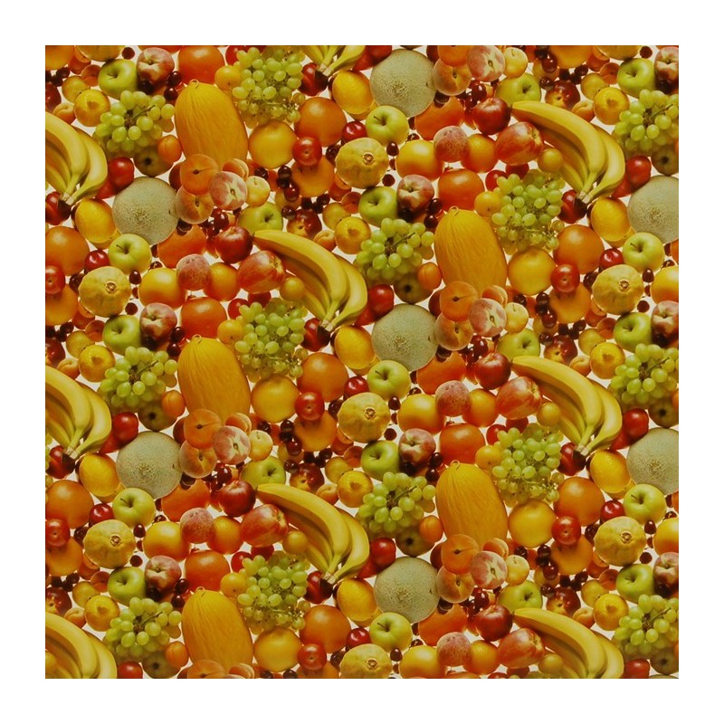 toile cirée conception des fruits largeur 140 cm