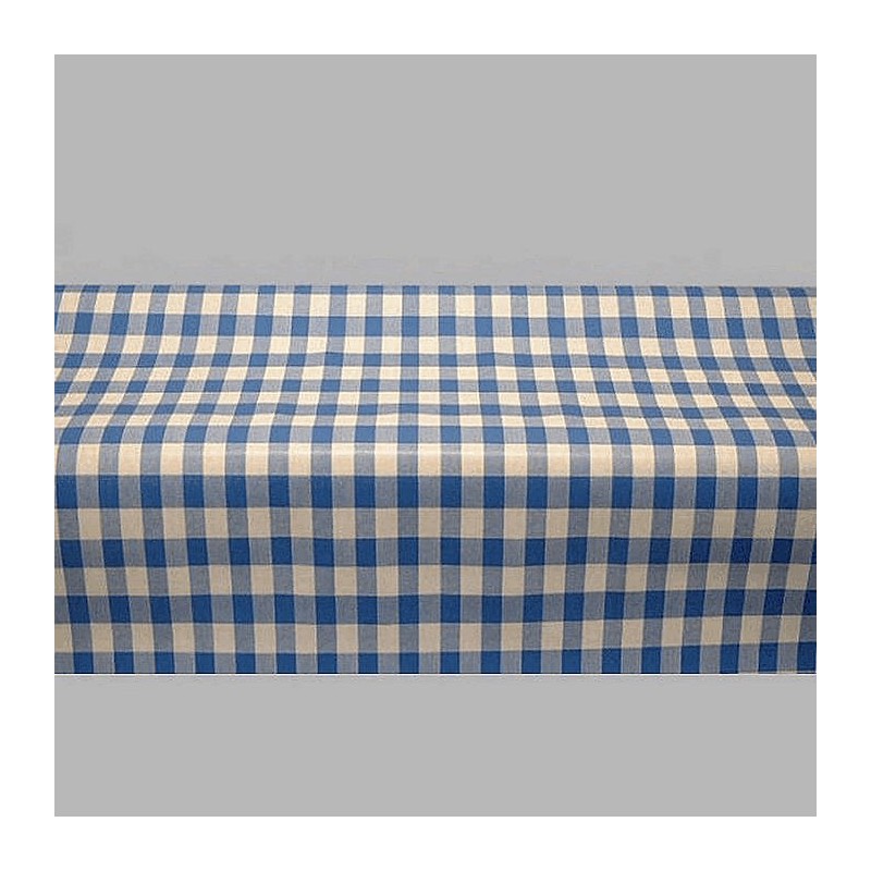 coupon de toile cirée conception bloque blanc bleu 100 x 140 c