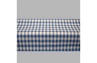 coupon de toile cirée conception bloque blanc bleu 100 x 140 c