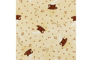 toile cirée conception café et cappuccino largeur 140 cm