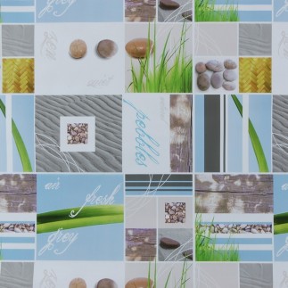 tafelzeil design pebbles breedte 140 cm