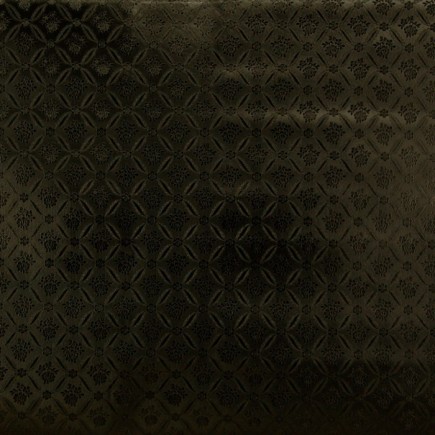 toile cirée design bloc et fleur noir largeur 140 cm