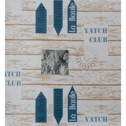 Toile cirée yatch club largeur 160 cm