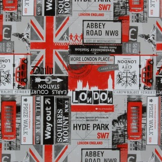 oilcloth design old London City width 140 cm