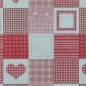 tafelzeil design patchwork rood breedte 140 cm