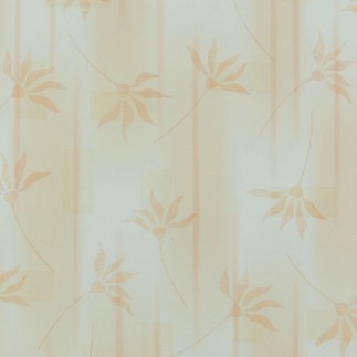 toile cirée design feuille de fougère beige largeur 140 cm