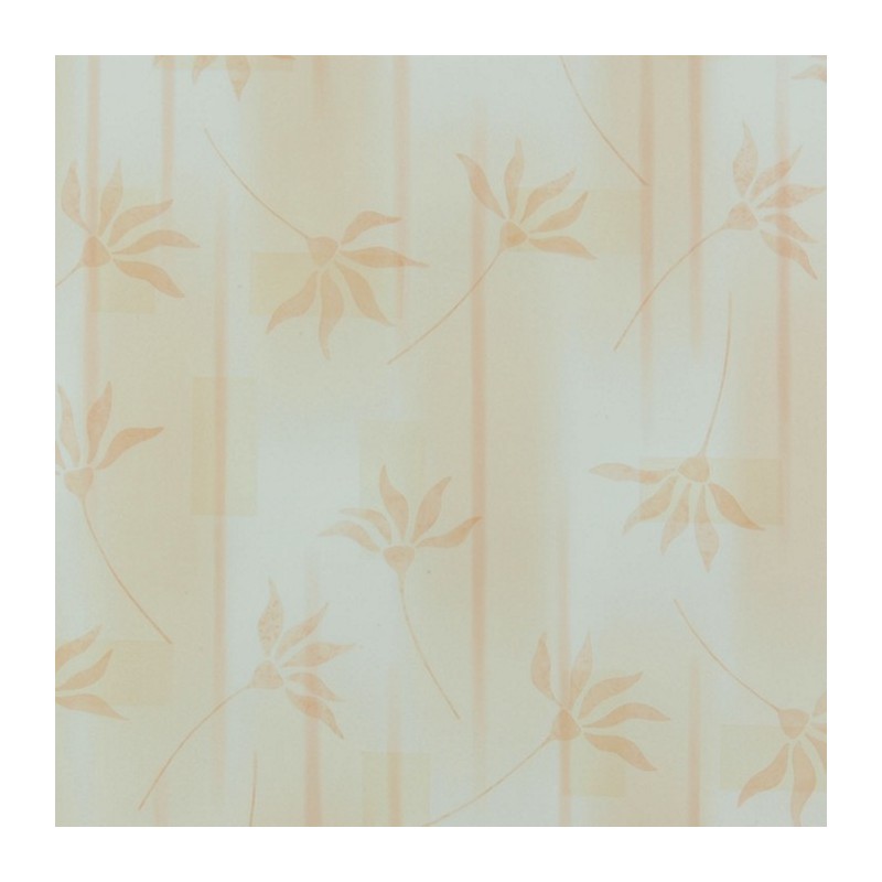 toile cirée design feuille de fougère beige largeur 140 cm