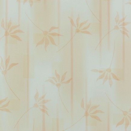 toile cirée design feuille de fougère beige largeur 140 cm