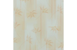 toile cirée design feuille de fougère beige largeur 140 cm