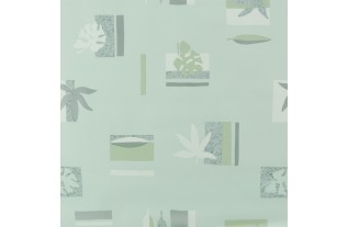 oilcloth design leaves light green width 140 cm
