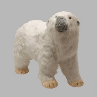Ours polaire pour la décoration couleur blanche 65 x 50 cm
