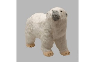 Ijsbeer voor decoratie kleur wit 65 x 50 cm