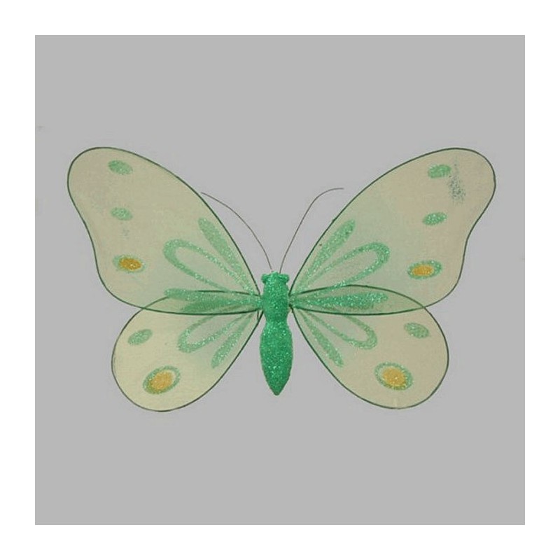 rapillon couleur vert avec des paillettes 25 x 15 cm