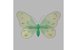 rapillon couleur vert avec des paillettes 25 x 15 cm
