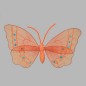 papillon couleur orange avec des paillettes 29 x 17 cm