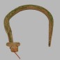 snake of wood color green and beige length 60 cm