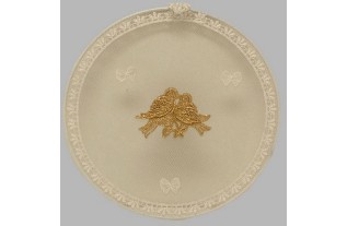 décoration de dentelle couleur blanc-or 20 cm