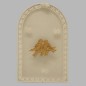 décoration de dentelle des tourterelle couleur blanc-or 21 cm