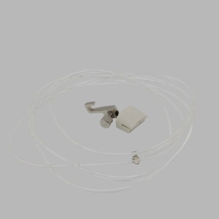 Suspension wire with hook and attachment. Length 1.50 m