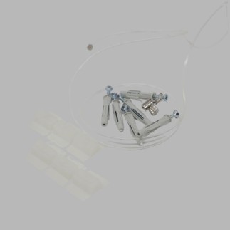 fil de suspension avec fixation par crochet pour rails avec bouchons et vis