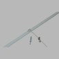 complete basic track Arti Teq color white 200 cm