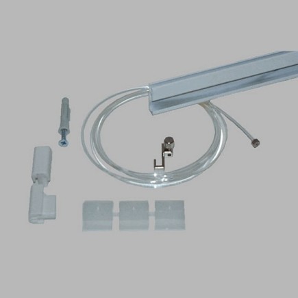 complete click rail Arti Teq kleur aluminium lengte 200 cm