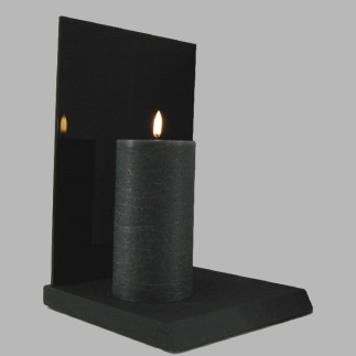 Uyuni LED candle color black lily 78 mm x 152 mm