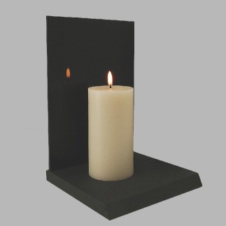 Bougie LED Uyuni couleur Old White 78 mm x 152 mm