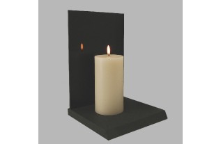 Bougie LED Uyuni couleur Old White 78 mm x 152 mm
