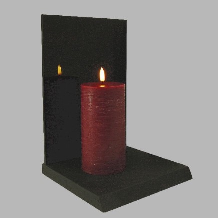 Bougie LED Uyuni couleur Carmine Red 78 mm x 152 mm