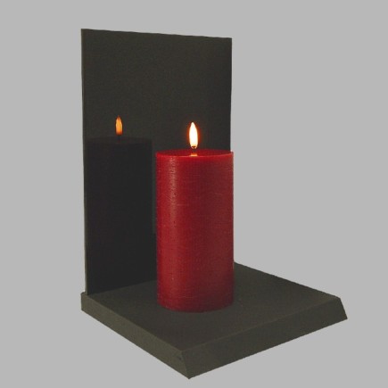 Bougie LED Uyuni couleur Medici Red 78 mm x 152 mm