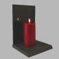 Uyuni LED kaars kleur Medici Red 78 mm x 152 mm