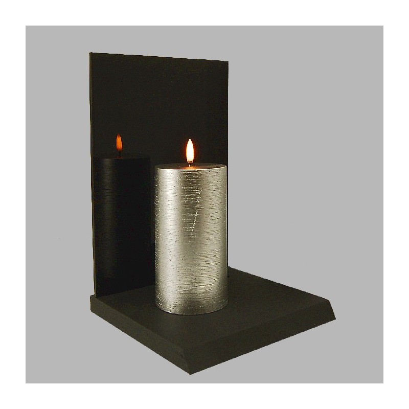 Uyuni LED kaars kleur Zilver 78 mm x 152 mm per stuk