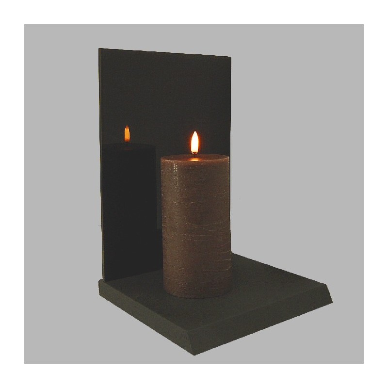 Uyuni LED kaars kleur Umber Brown 78 mm x 152 mm per stuk