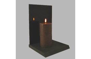 Uyuni LED kaars kleur Umber Brown 78 mm x 152 mm per stuk