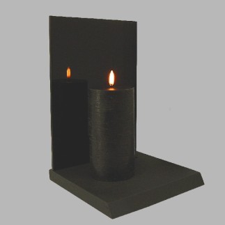 Bougie LED Uyuni couleur Cornwall Black 78 mm x 152 mm