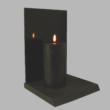 Uyuni LED candle color Cornwall Black 78 mm x 152 mm