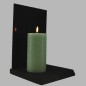 Bougie LED Uyuni couleur Peyote green 78 mm x 152 mm