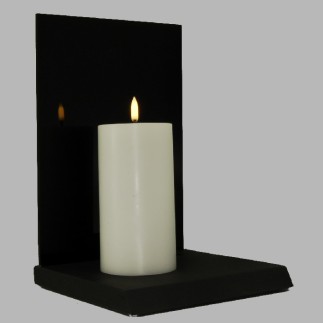 Bougie LED Uyuni couleur Snow White 78 mm x 152 mm par pièce